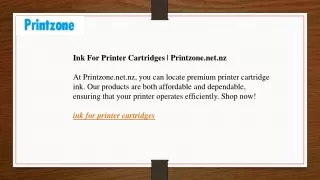Ink For Printer Cartridges Printzone.net.nz