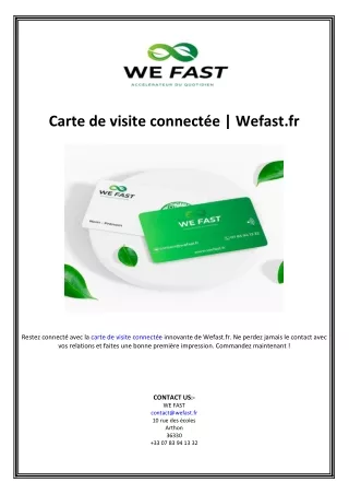 carte de visite connect e wefast fr