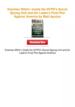 Enemies Within: Inside the NYPD's Secret Spying Unit and bin Laden's