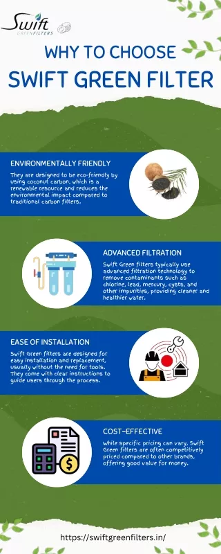 Exclusive things you need to know about swift green water filter?