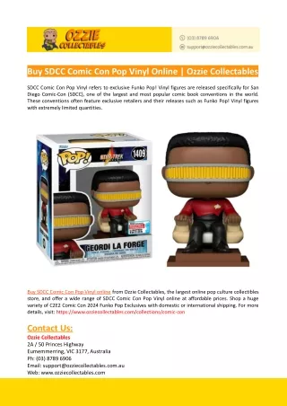 Buy SDCC Comic Con Pop Vinyl Online