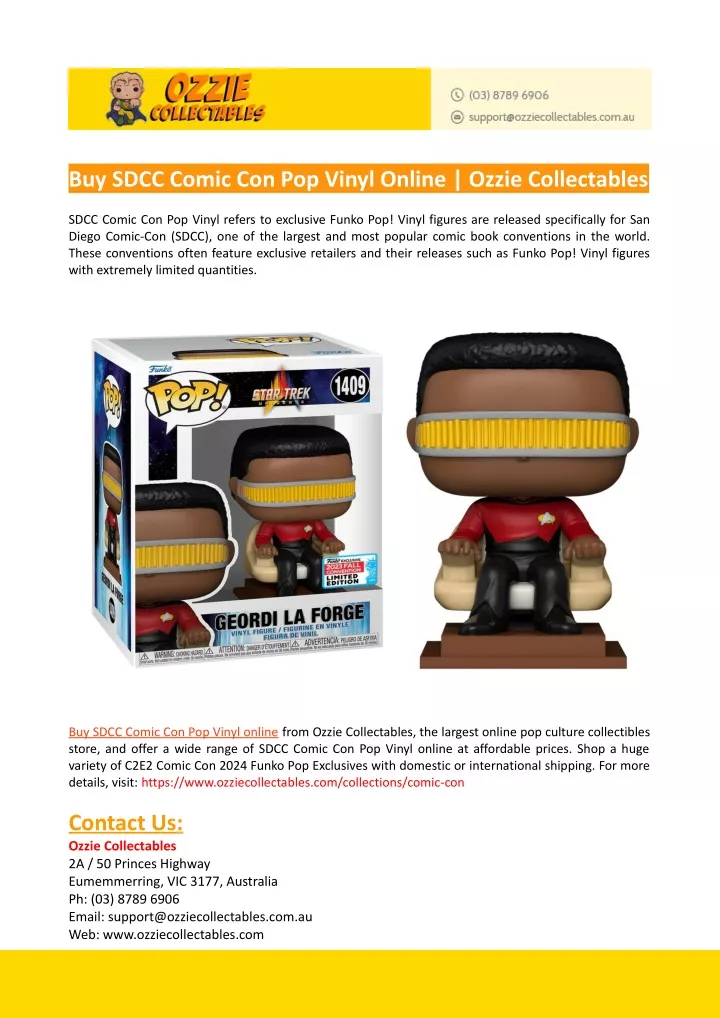 buy sdcc comic con pop vinyl online ozzie