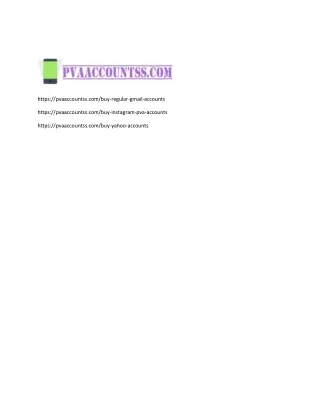 buy gmail pva accounts