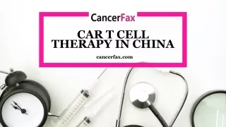 CAR T Cell therapy in China