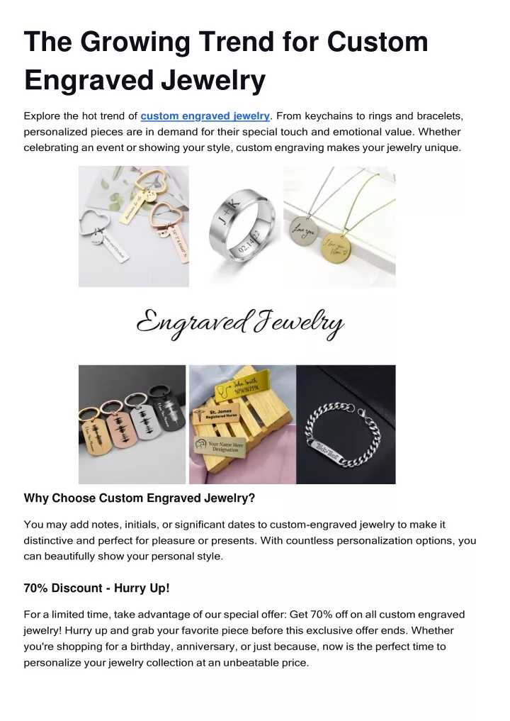 the growing trend for custom engraved jewelry