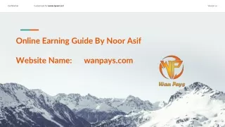 online earning guide by noor asif website name