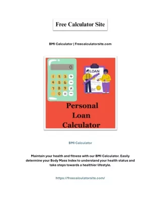 bmi calculator freecalculatorsite com