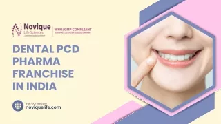 Best Dental PCD Pharma Franchise in India