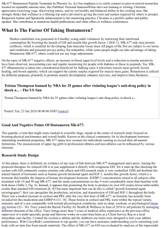 Peptide Of The Week: Mk-677 Unlocking The Benefits Of Growth Hormonal Agent Secr