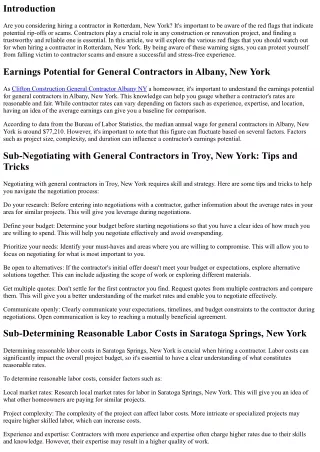 Preventing Contractor Rip-Offs in Rotterdam, New York: Red Flags to Watch Out Fo