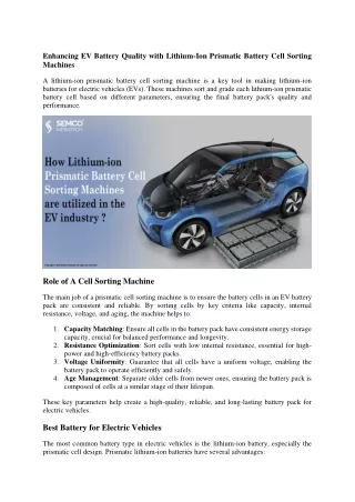 enhancing ev battery quality with lithium