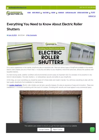 Everything You Need to Know About Electric Roller Shutters