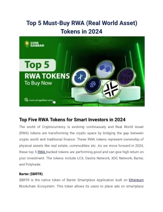 top 5 must buy rwa real world asset tokens in 2024