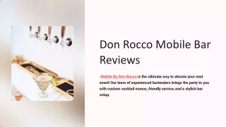 Don Rocco Mobile Bar Reviews