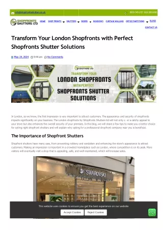 Transform Your London Shopfronts with Perfect Shopfronts Shutter Solutions (1)