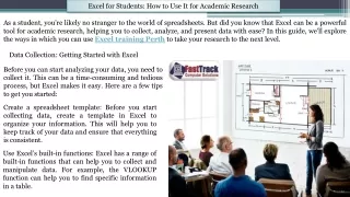 Excel for Students: How to Use It for Academic Research