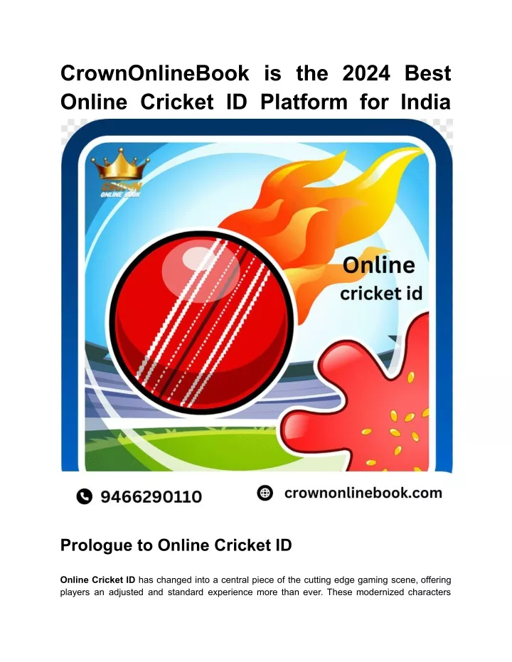 crownonlinebook is the 2024 best online cricket