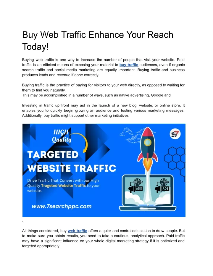 buy web traffic enhance your reach today