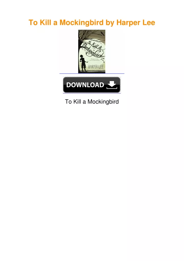 Ppt To Kill A Mockingbird By Harper Lee Powerpoint Presentation Free Download Id13373668 3029