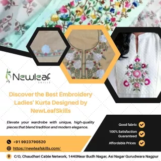 Discover the Best Embroidery Ladies' Kurta Designed by NewLeafSkills