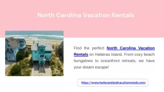 North Carolina Vacation Rentals