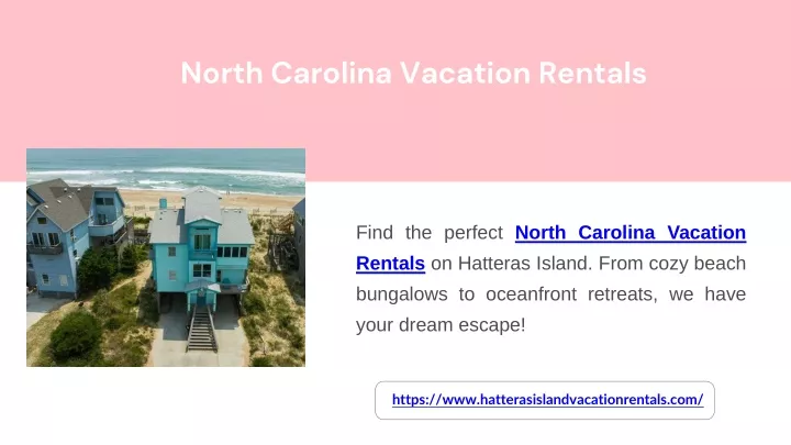 north carolina vacation rentals