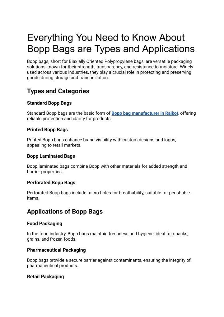 everything you need to know about bopp bags