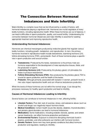 the connection between hormonal imbalances