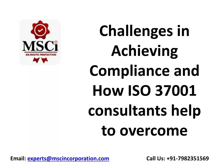 challenges in achieving compliance and how iso 37001 consultants help to overcome