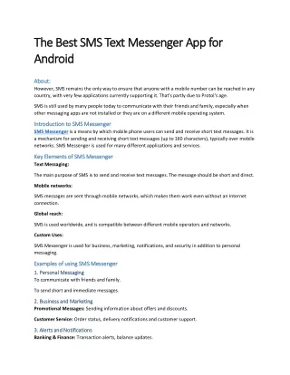 The Best SMS Text Messenger App for Android