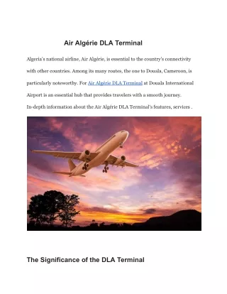 Air Algérie DLA Terminal