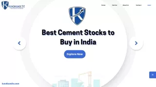 Best Cement Stocks to Buy in India