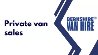 private van sales