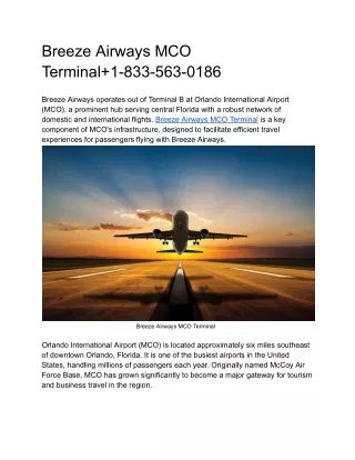 breeze airways mco terminal 1 833 563 0186
