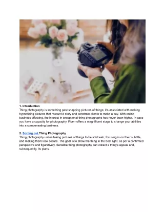 Thing photography on fiverr