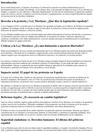 Derecho a la protesta y Ley Mordaza: ¿Está garantizado nuestro derecho a expresa