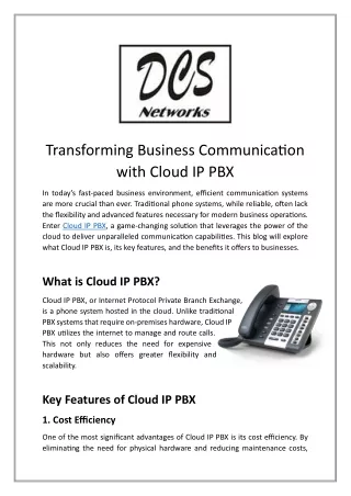 transforming business communication with cloud