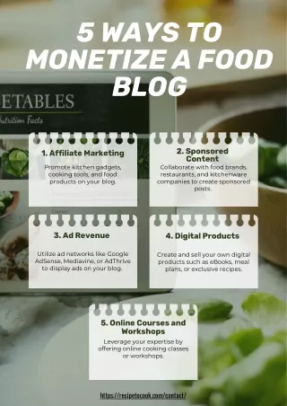 5 Ways to Monetize a Food Blog