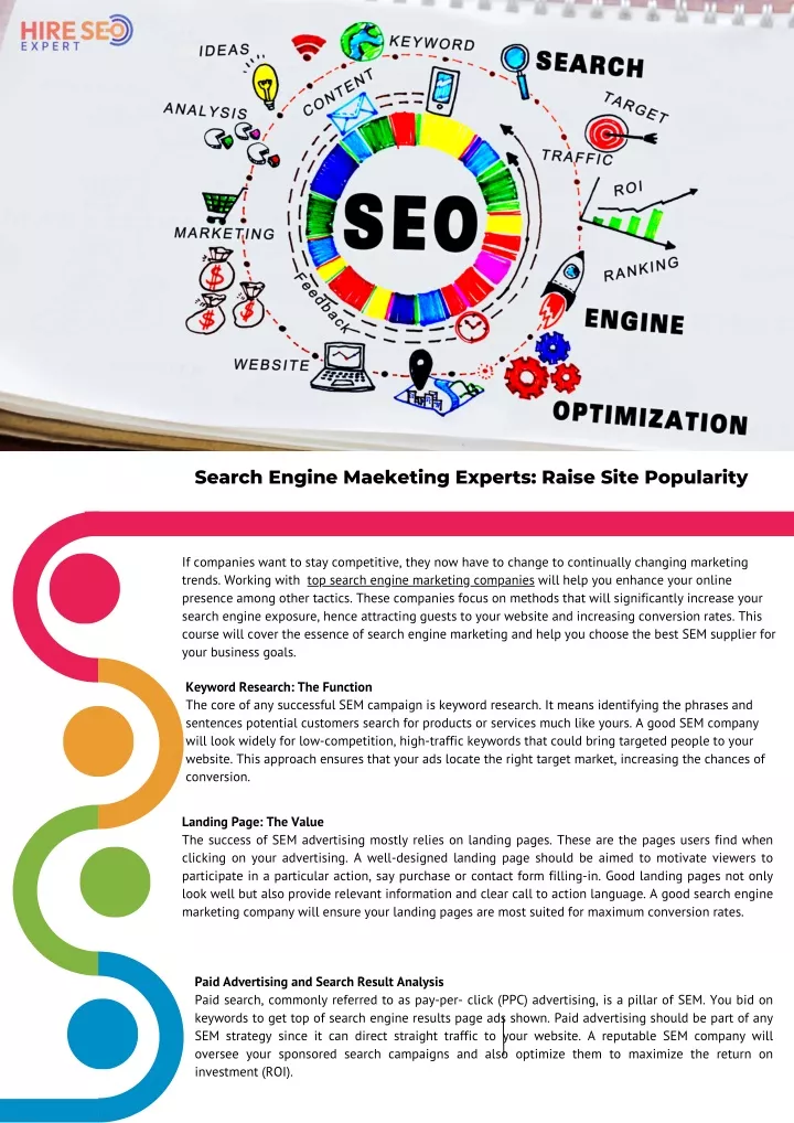 search engine maeketing experts raise site