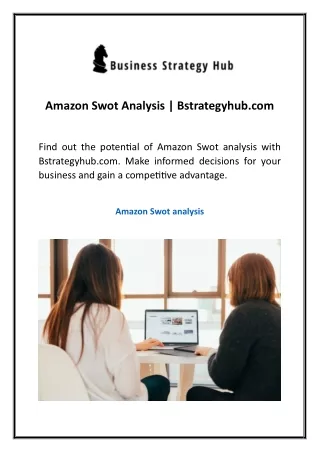 Amazon Swot Analysis  Bstrategyhub