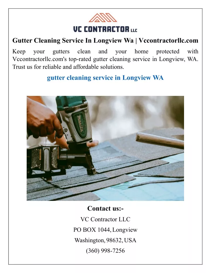 gutter cleaning service in longview