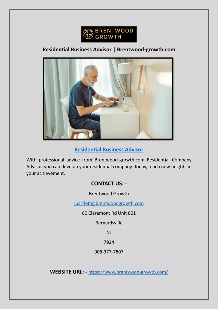 residential business advisor brentwood growth com