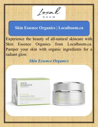 Skin Essence Organics   Localboom.ca