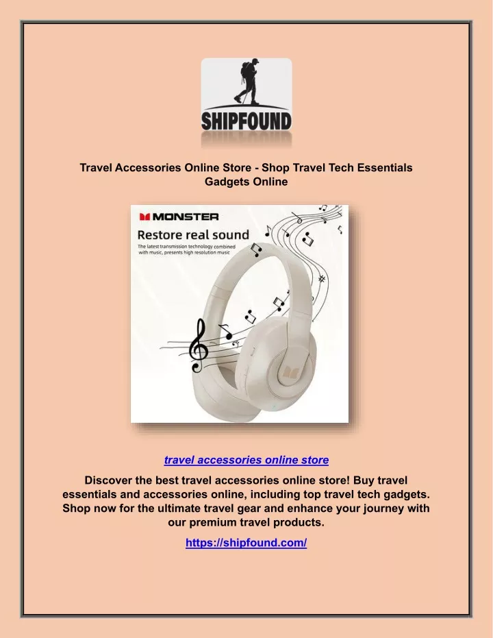 travel accessories online store shop travel tech