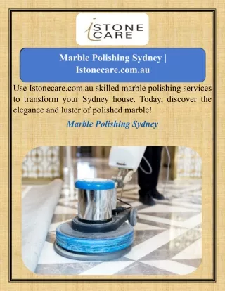 Marble Polishing Sydney   Istonecare.com.au