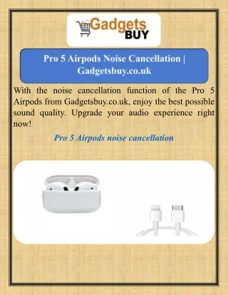 Pro 5 Airpods Noise Cancellation  Gadgetsbuy.co.uk