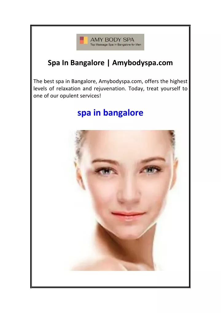 spa in bangalore amybodyspa com