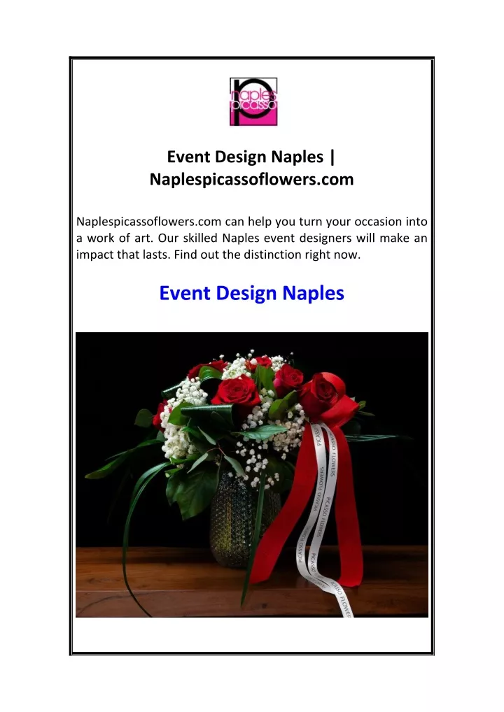 PPT - Event Design Naples Naplespicassoflowers.com PowerPoint ...