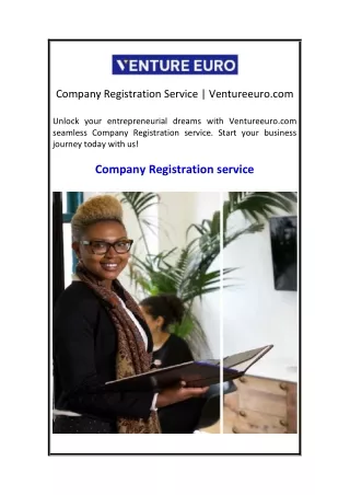 Company Registration Service  Ventureeuro.com