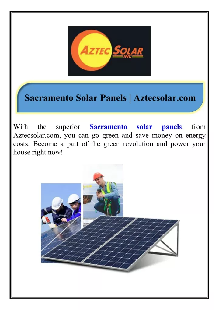 with aztecsolar com you can go green and save